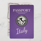 Lila Pass für Italien Save The Date (Vorne/Hinten)