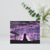 Lila Passekarte Postkarte (Stehend Vorderseite)