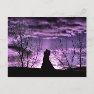 Lila Passekarte Postkarte