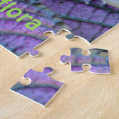 Lila Passiflora und botanischer Schild Puzzle (Seite)