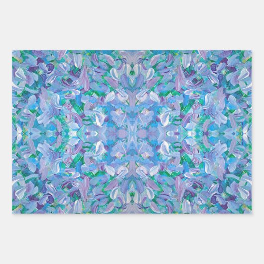 Lila Passion Abstrakt Wrapping Paper Geschenkpapier Set (Vorderseite 3)