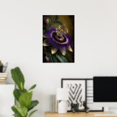 Lila Passion Blume Art Print Poster (Heimbüro)