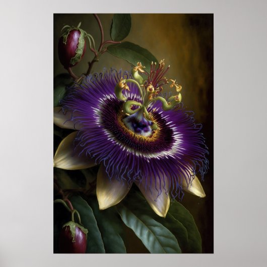 Lila Passion Blume Art Print Poster (Vorne)