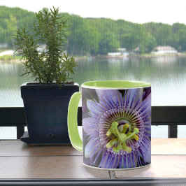 Lila Passion Blume Blossom individuell anpassbar Tasse