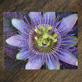 Lila Passion Blume Fotografisch Botanisch Puzzle