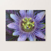 Lila Passion Blume Fotografisch Botanisch Puzzle (Horizontal)