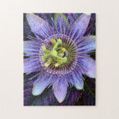 Lila Passion Blume Fotografisch Botanisch Puzzle (Vertikal)