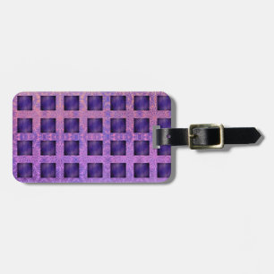 Lila Passion Boho Gitter Gepäckanhänger