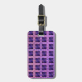 Lila Passion Boho Gitter Gepäckanhänger (Vorderseite vertikal)