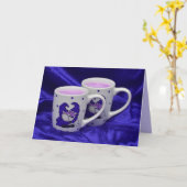 lila Passion-Grußkarte Karte (Gelbe Blume)