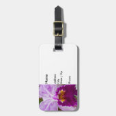 Lila Passion Orchid Gepäckanhänger (Vorderseite vertikal)