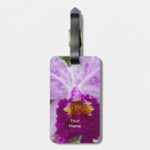 Lila Passion Orchid Gepäckanhänger (Rückseite vertikal)