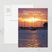 Lila Passion Sunset Postkarte (Vorne/Hinten)