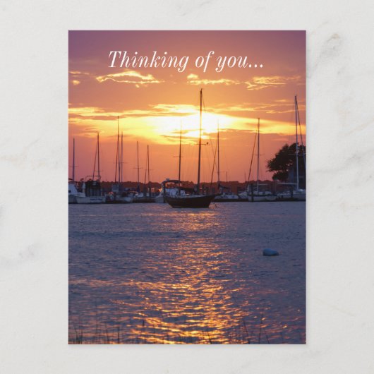 Lila Passion Sunset Postkarte (Vorderseite)