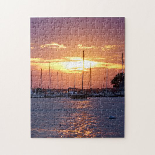 Lila Passion Sunset Puzzle (Vertikal)