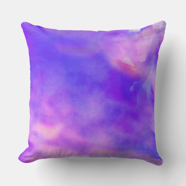 LILA PASSION WATERCOLOR DESIGN Throw Kissen (Vorderseite)