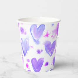 Lila Passion Watercolor Hörer Paper Cup Pappbecher