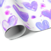 Lila Passion Watercolor Hörnchen Geschenkpapier (Rolleneckpunkt)