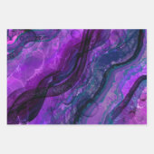 Lila Passionsanalge Tinte Abstract Design Geschenkpapier Set (Vorderseite 2)