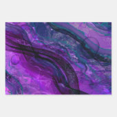 Lila Passionsanalge Tinte Abstract Design Geschenkpapier Set (Vorderseite)