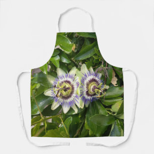 Lila Passionsblumen-Blumen-Schürze Schürze
