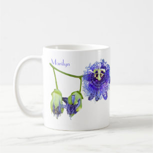 Lila Passionsblumen-Kaffeetasse Kaffeetasse