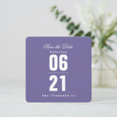 Lila Passionsfeier|fest |Save the Date (Stehend Vorderseite)