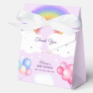 Lila Pastel Balloon Unicorn Rainbow Baby Dusche Geschenkschachtel
