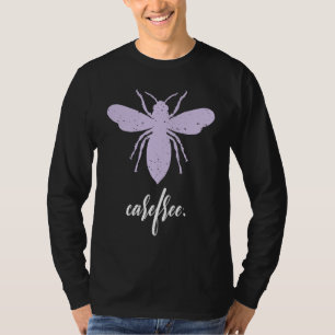 Lila Pastel Biene Sorglos Motivierend Karriere T-Shirt