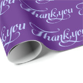 Lila & pastel Blue Danke, Muster Geschenkpapier (Rolleneckpunkt)