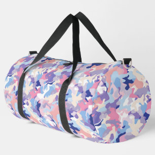 Lila Pastel Camouflage Duffle Bag