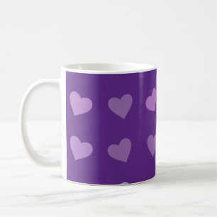 LILA PASTEL-FARBIGE HERZEN KAFFEETASSE