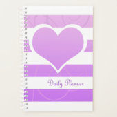 Lila Pastel Heart Planer (Vorderseite)