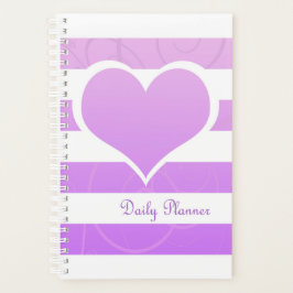 Lila Pastel Heart Planer