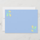 Lila Pastel Neugeborene Sip und benutzerdefinierte Einladung (Rückseite)