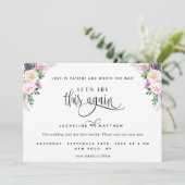 Lila Pastel Probieren wir mal wieder diese Liebe i Save The Date (Stehend Vorderseite)