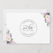 Lila Pastel Probieren wir mal wieder diese Liebe i Save The Date (Rückseite)