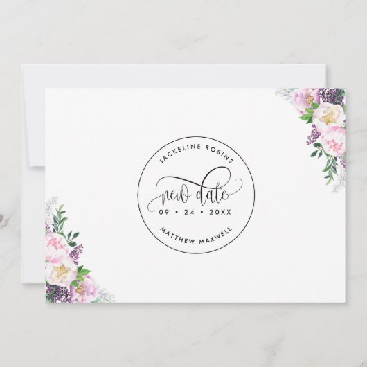 Lila Pastel Probieren wir mal wieder diese Liebe i Save The Date (Rückseite)