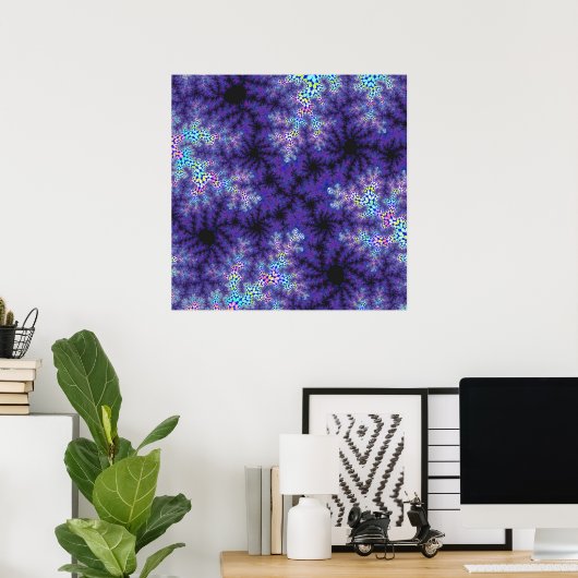 Lila Pastel Speckle Poster (Heimbüro)