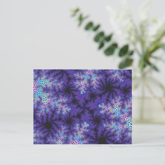 Lila Pastel Speckle Postkarte (Stehend Vorderseite)