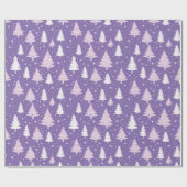 Lila Pastel-Weihnachtsbaumwackelpapier Geschenkpapier (Flach)