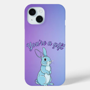 Lila Pastell Blaues Kaninchen Du bist ein Schatz Case-Mate iPhone Hülle
