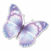 Lila Pastell Butterfly Aufkleber (Vorderseite)
