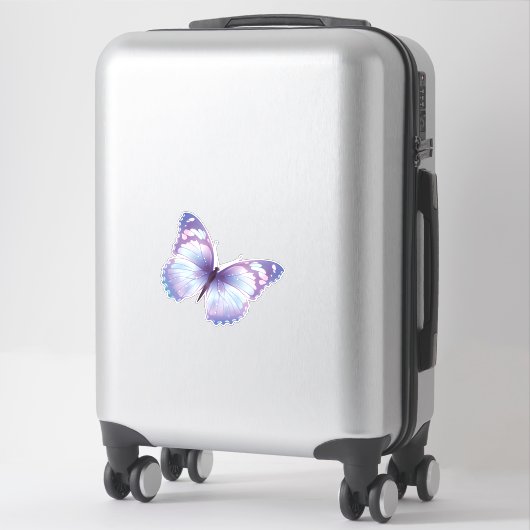 Lila Pastell Butterfly Aufkleber (Koffer)