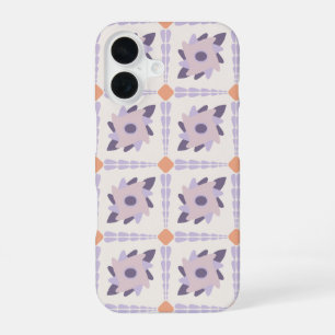 Lila-Pastell-Dekorative bunte Fliese iPhone 16 Hülle