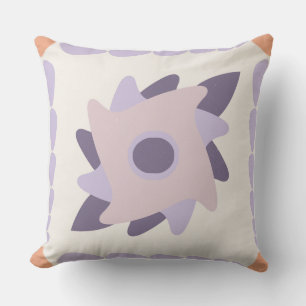 Lila-Pastell-Dekorative bunte Fliese  Kissen
