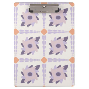 Lila-Pastell-Dekorative bunte Fliese  Klemmbrett