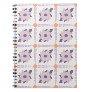 Lila-Pastell-Dekorative bunte Fliese Notizblock