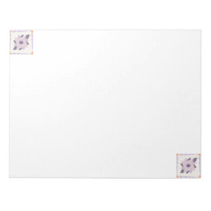 Lila-Pastell-Dekorative bunte Fliese Notizblock