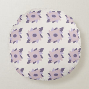 Lila-Pastell-Dekorative bunte Fliese  Rundes Kissen